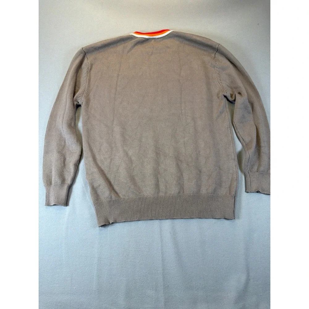 Burger King Logo Sweater Mens Small Gray Crewneck Knit‎ Retro Employee Uniform